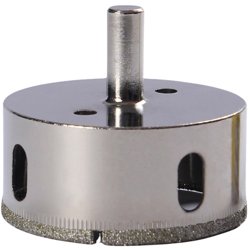 Drilax 2-1/2 Inch Diamond Hole Saw | 1-1/8" Depth of Cut | for Ceramic, Porcelain Tile, Glass & Stone | Perfect for Faucet, Drain, Shower Holes - Image 1